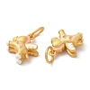 Rack Plating Brass Enamel Charms KK-M245-04MG-2