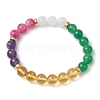 4Pcs 4 Styles Natural Gemstone Beads Stretch Bracelets Sets BJEW-JB11010-3