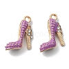 2Pcs Alloy Enamel Stilettos Pendants ENAM-YW0002-30C-1