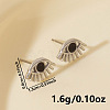 304 Stainless Steel Exaggerated Eye Stud Earrings - High-end CU5897-1-2