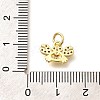 Brass Micro Pave Clear Cubic Zirconia Pendants KK-Q040-09G-3