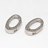 Oval 304 Stainless Steel Keychain Clasp Findings Finding STAS-D070-02-1