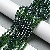 Transparent Electroplate Glass Beads Strands GLAA-F029-2mm-C25-4