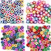 200Pcs 4 Styles Handmade Polymer Clay Beads CLAY-SZ0001-54-1