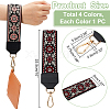 4Pcs 4 Color Polyester Wristlet Short Bag Straps AJEW-WR0001-83-2
