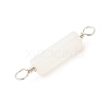 Natural White Jade Connector Charms PALLOY-JF01574-11-5