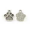 Dog Paw Prints Tibetan Style Alloy Pendant Enamel Settings X-TIBEP-R338-30AS-RS-1