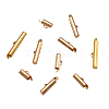 Brass Slide On End Clasp Tubes KK-TA0007-29G-2