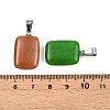 Natural & Synthetic Mixed Stone Pendants G-N344-16P-3