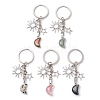 Moon Natural & Synthetic Mixed Stone Pendant Keychain KEYC-JKC01141-2