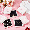  12Pcs Square Cardboard Jewelry Set Box CBOX-NB0001-29A-4