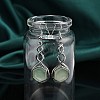 Hexagon Natural Green Aventurine Dangle Earrings EJEW-K298-01P-03-3