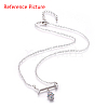 Brass Micro Pave Cubic Zirconia Pendants ZIRC-F098-31-4