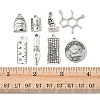 40Pcs 8 Styles Tibetan Style Alloy Pendants TIBE-FP0001-17-3