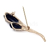 Valentine's Day Rose Flower Zinc Alloy Crystal Rhinestone Brooches JEWB-I031-04A-3