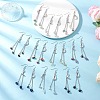 10 Pairs 10 Styles Brass Moon Dangle Earrings EJEW-JE06676-2
