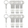 10Pcs Iron Split Key Rings IFIN-YW0003-37P-1