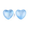 Transparent Spray Painted Glass Beads X-GLAA-N035-030-C03-2