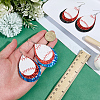 2 Pairs 2 Colors Synthetic Leather Dangle Earrings EJEW-CL0001-01A-3