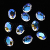 Oval Transparent Glass Cabochons MRMJ-T009-144-1