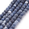 Natural Crackle Agate Beads Strands G-G055-6mm-10-1