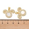 Brass Micro Pave Clear Cubic Zirconia Pendants KK-B083-40A-G-3