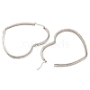 304 Stainless Steel Heart Hoop Earrings EJEW-S242-01P-I-1