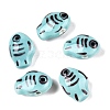 Handmade Printed Porcelain Beads Strand PORC-T133-02B-1