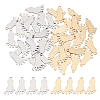 40Pcs 2 Colors 304 Stainless Steel Pendants STAS-UN0028-47-1