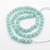 Dyed Faceted Round Natural Jade Beads Strands G-E302-095-8mm-1-2