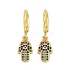 Brass Micro Pave Cubic Zirconia Hoop Earrings for Women EJEW-B067-01G-03-1