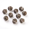 Brass Rhinestone Beads RB-A011-8mm-01AB-NF-1