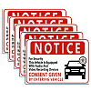 Waterproof PVC Warning Sign Stickers DIY-WH0237-020-1
