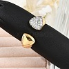 Brass Micro Pave Clear Cubic Zirconia Open Cuff Rings for Women RJEW-R011-03G-03-3