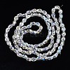 Electroplate Transparent Glass Beads Strands EGLA-N006-028-A04-5