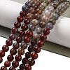 Natural Grey Agate and Indian Agate Beads Strands G-B095-A05-02-2