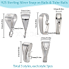 SUNNYCLUE 9Pcs 3 Styles 925 Sterling Silver Snap on Bails & Tube Bails STER-SC0001-33-2