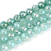 Anti-Tarnish Electroplate Glass Beads Strands GLAA-N064-6mm-08-1