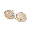 Natural Moonstone Faceted Flat Round Charms G-U028-03G-13-2
