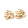 Rack Plating Brass Cubic Zirconia Beads KK-B051-04G-06-1