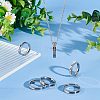 Unicraftale 24Pcs 8 Size 201 Stainless Steel Grooved Finger Rings Set for Men Women RJEW-UN0002-40-2