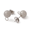 Non-Tarnish 304 Stainless Steel Stud Earring Findings STAS-E179-05E-P-2