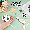 Football Paper Cake Toppers AJEW-SC0002-76-3
