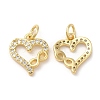 Eco-Friendly Brass Micro Pave Cubic Zirconia Pendants KK-M246-40G-1