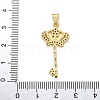 Brass Micro Pave Cubic Zirconia Pendants KK-M319-18G-3