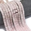 Frosted Natural Rose Quartz Beads Strands G-K389-C06-01-2