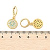 Brass Micro Pave Clear Cubic Zirconia Hoop Earrings EJEW-B121-03G-5