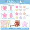 50Pcs 2 Styles Transparent Crackle Acrylic Beads OACR-TA0003-89-4