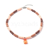 Polymer Clay Beaded Necklaces NJEW-JN03585-02-1