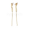 Glass Dangle Stud Earrings EJEW-Q781-24G-1